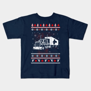 Trucker christmas shirt Kids T-Shirt